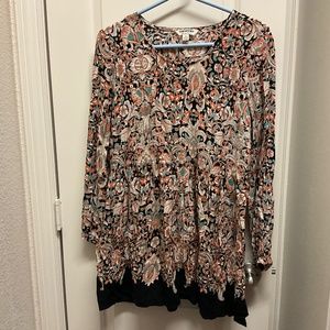 Boho multi color top